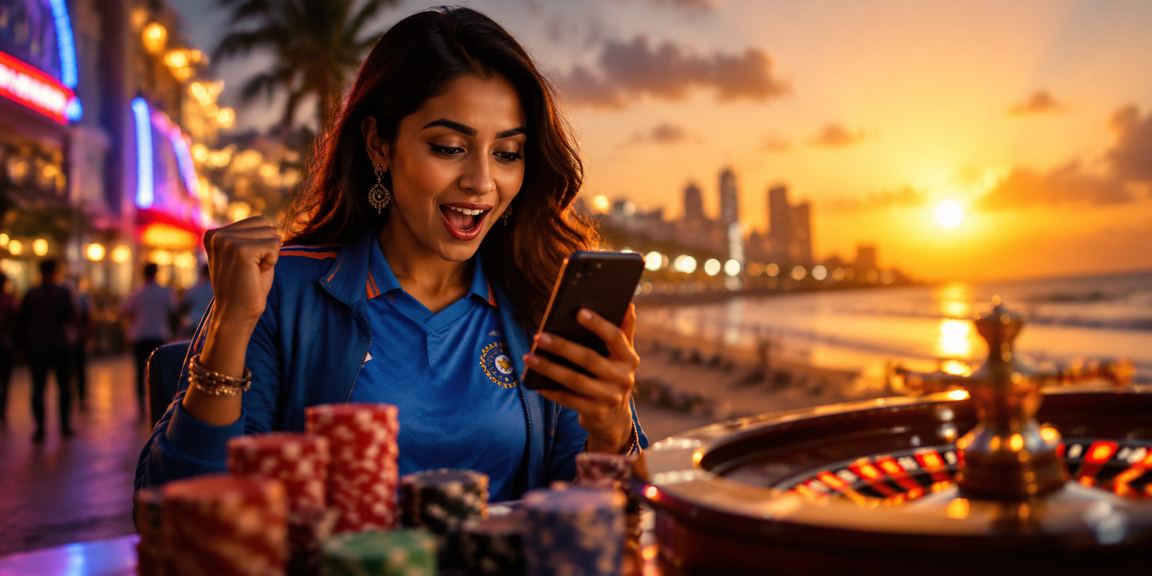 Excited Indian cricket fans watching a match